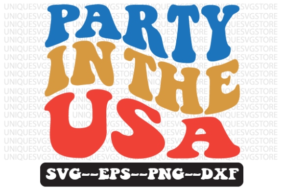 Reviewing the Party in the USA Quote Retro SVG